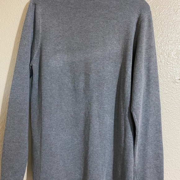 Chicos Darcy Turtleneck blues topos Color Grey - Picture 3 of 10